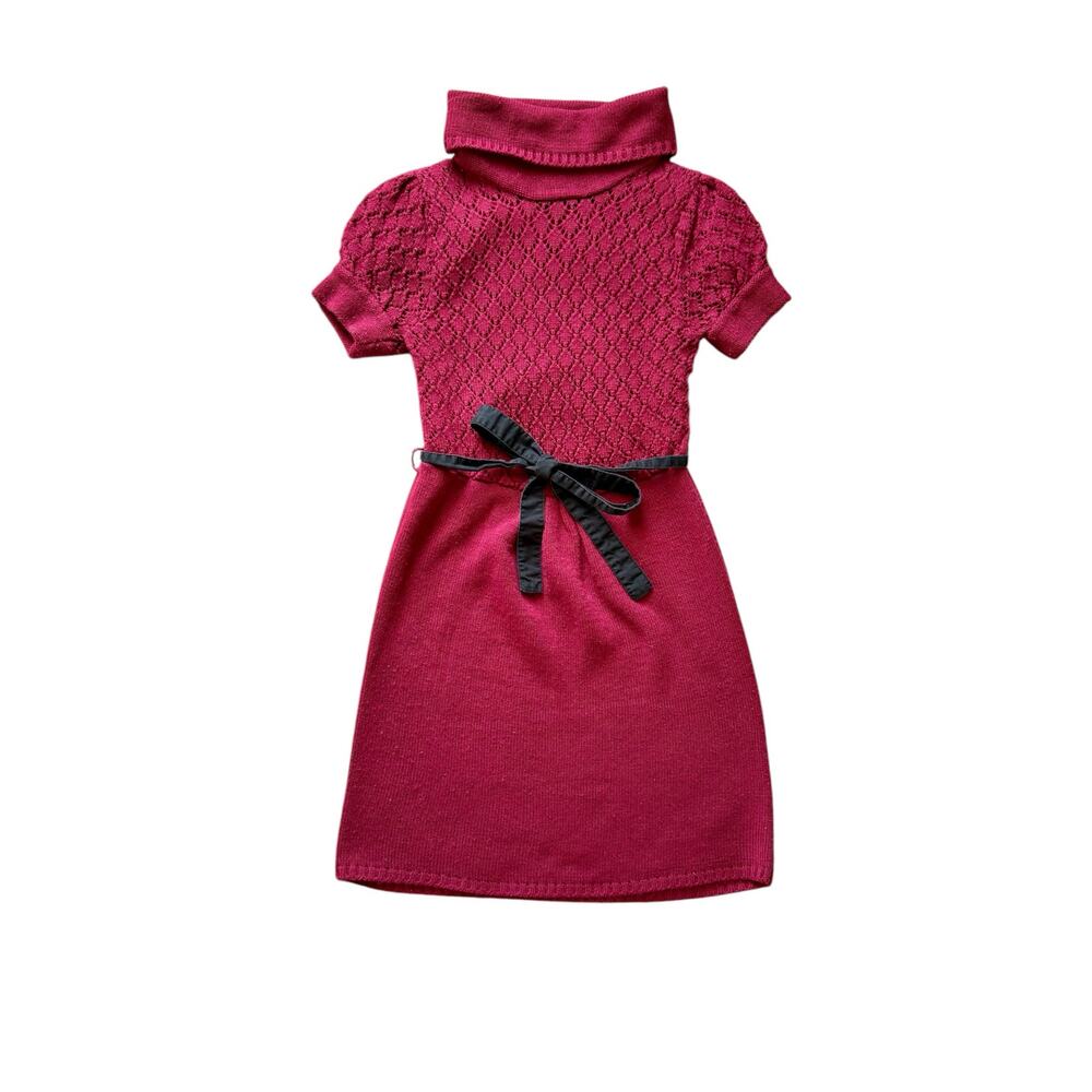 Women’s J.J Basics Turtle Neck Maroon Dress (M)